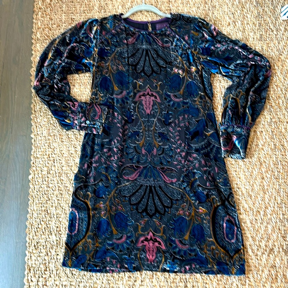 Hale Bob Teal Burnout Velvet Top 09DG2825 TEA